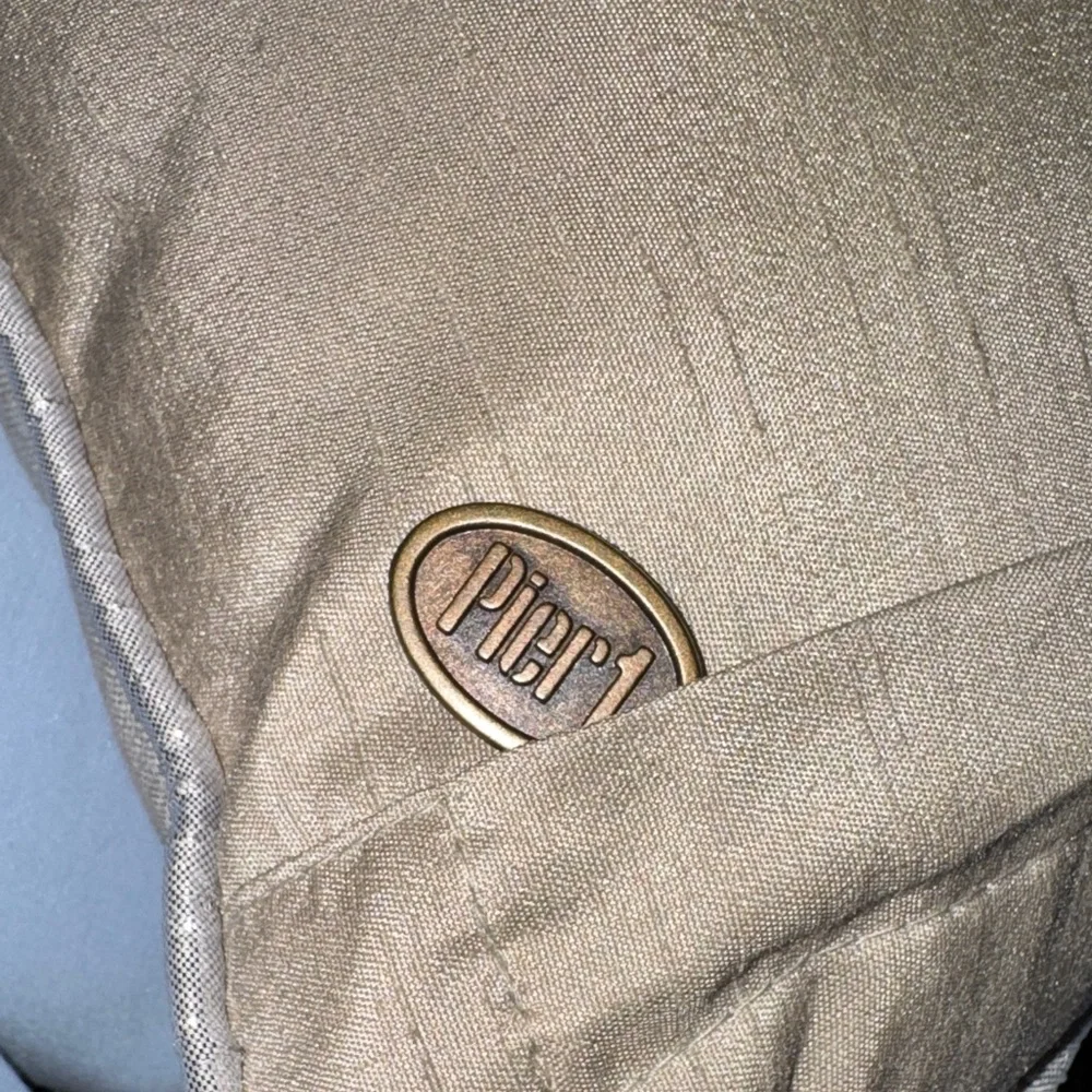 Pier 1 Holiday Pillow Cover with Gold and Silver Text (pillow cover only)